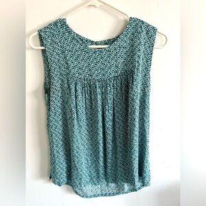 LOFT Sz XS Sleeveless Print Blouse